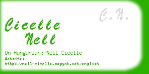 cicelle nell business card